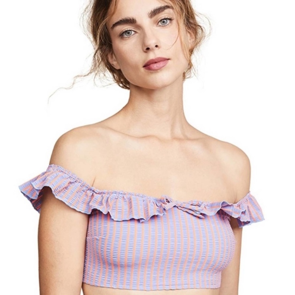 Solid & Stripped swim top NWT